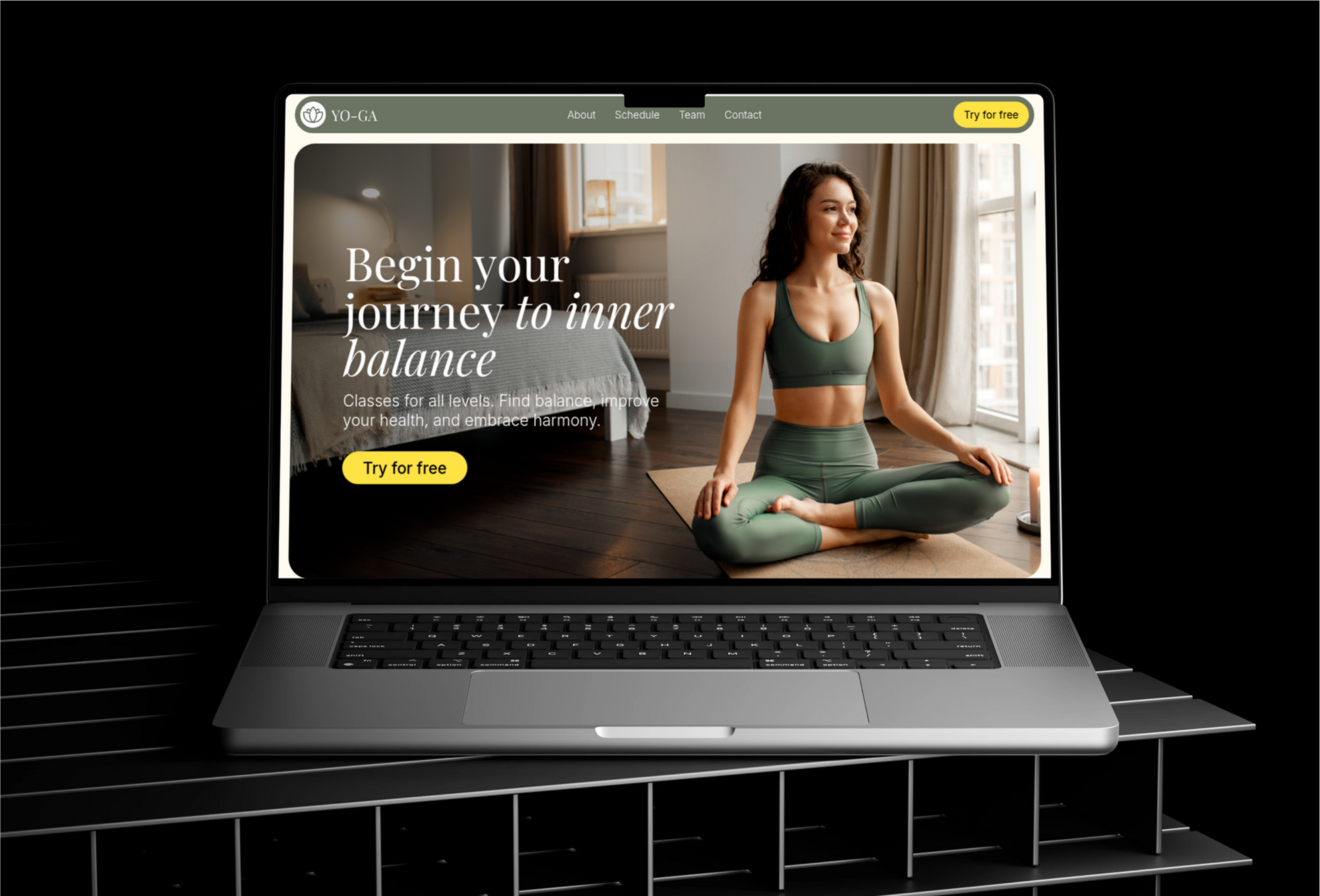 Carrd templates Yoga Studio