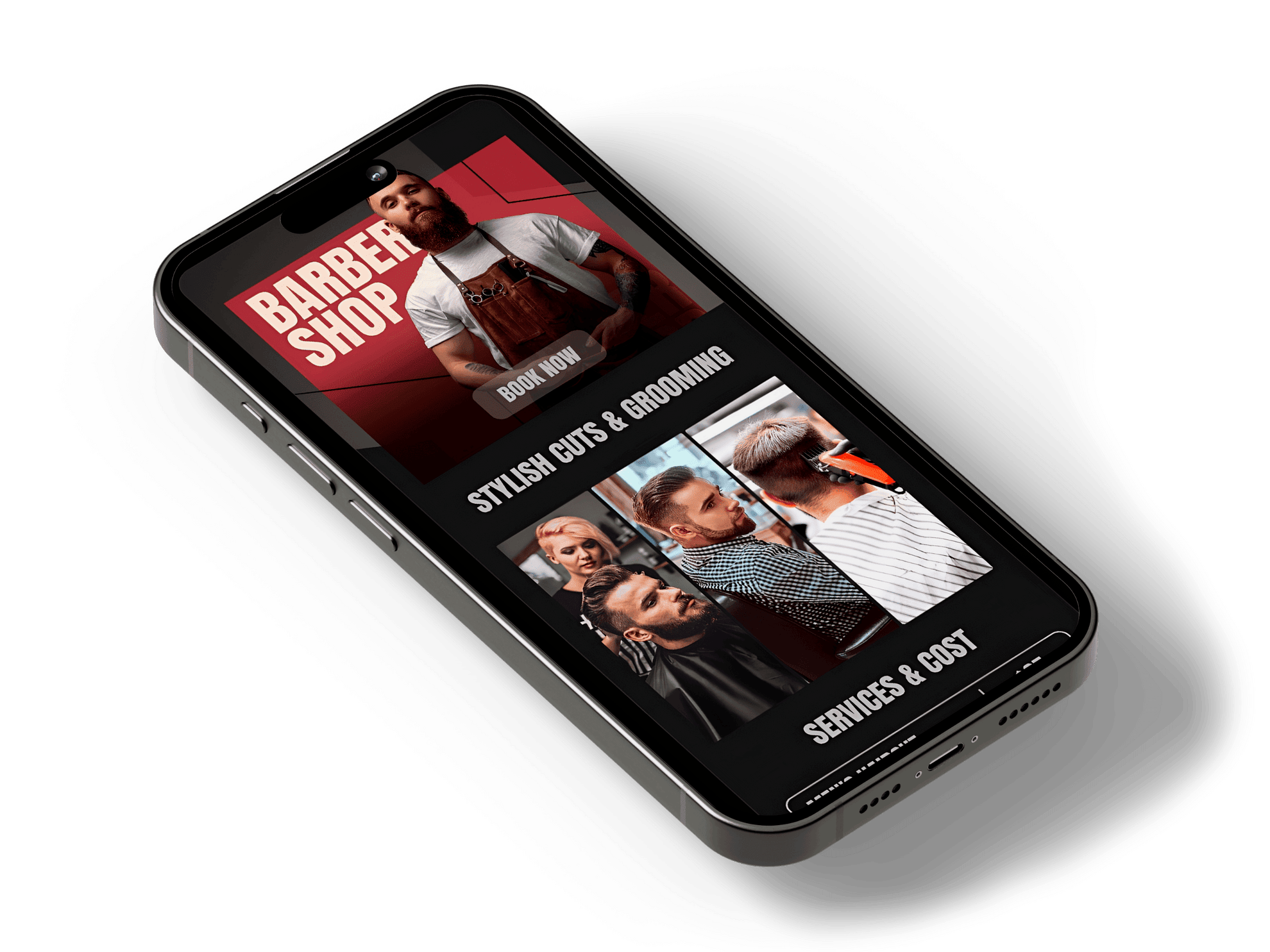 Carrd templates barber shop